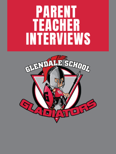 Parent-Teacher Interview Banner and The Glendale Gladiators Logo